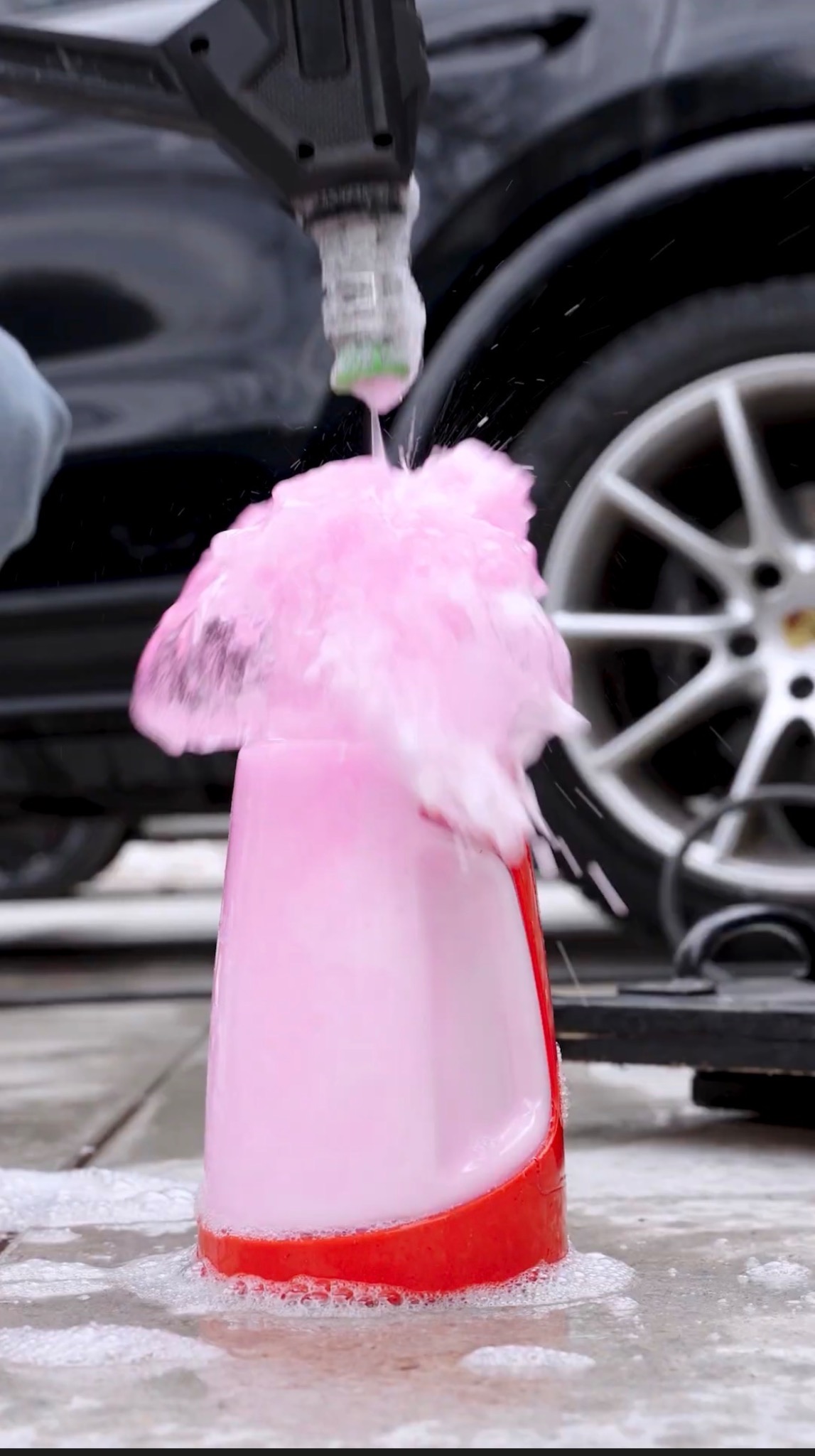Foam cannon wash process